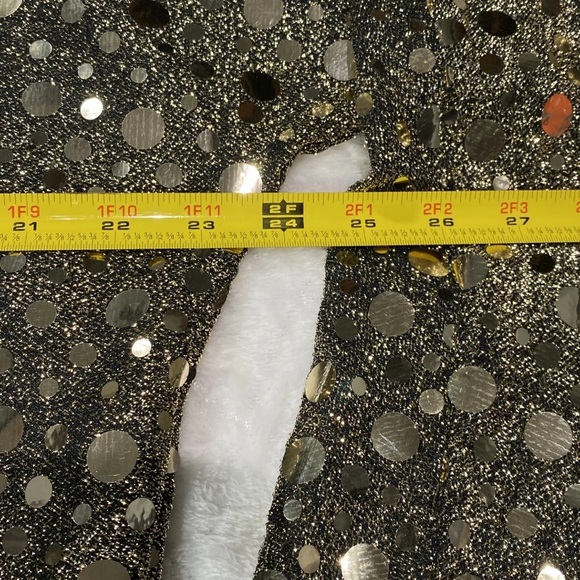 Vtg PG Collections Ginger Bort Gold Sequins Open Cardigan Festival Disco Retro - Picture 9 of 11